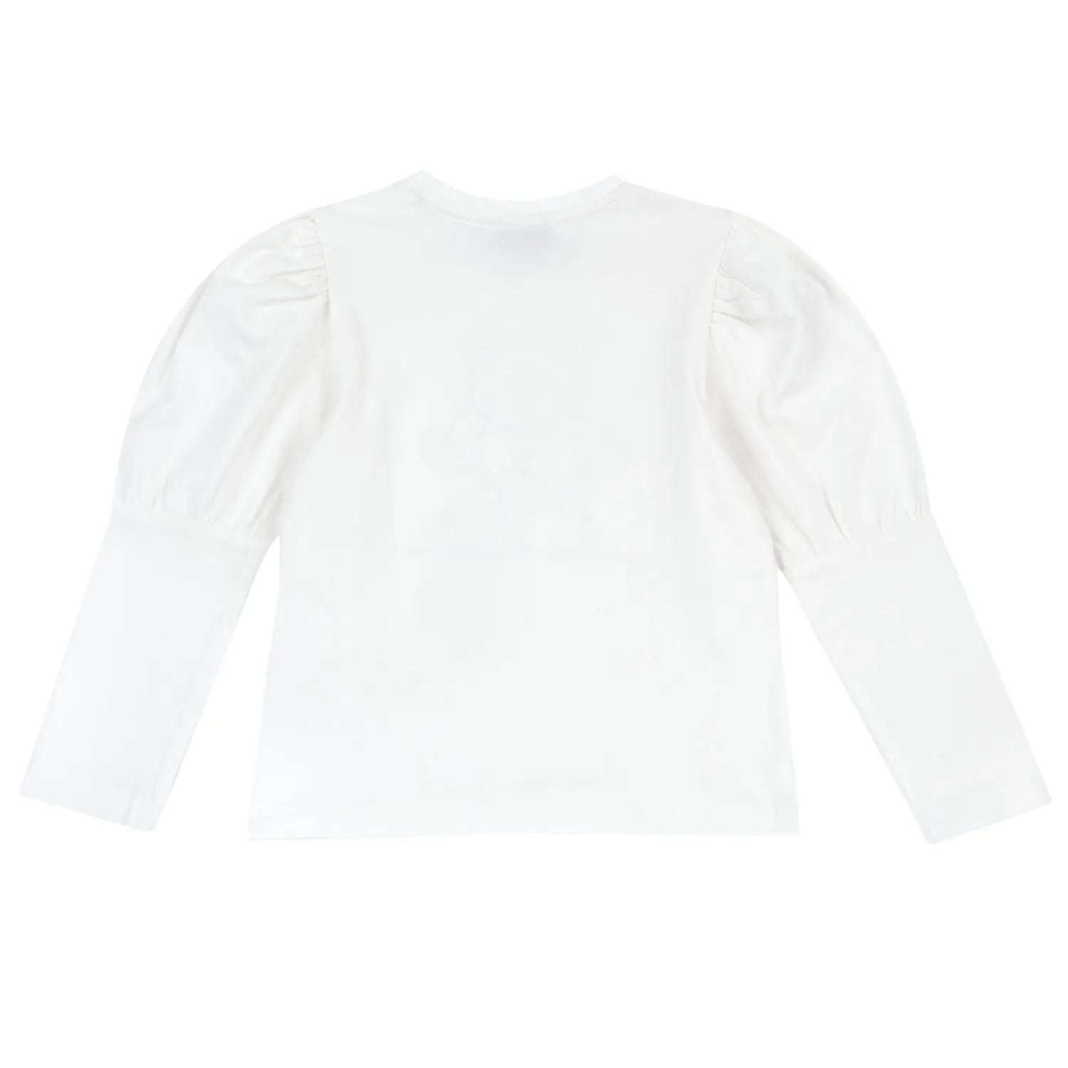 Girls White & Purple Embroidered Long Sleeve Top