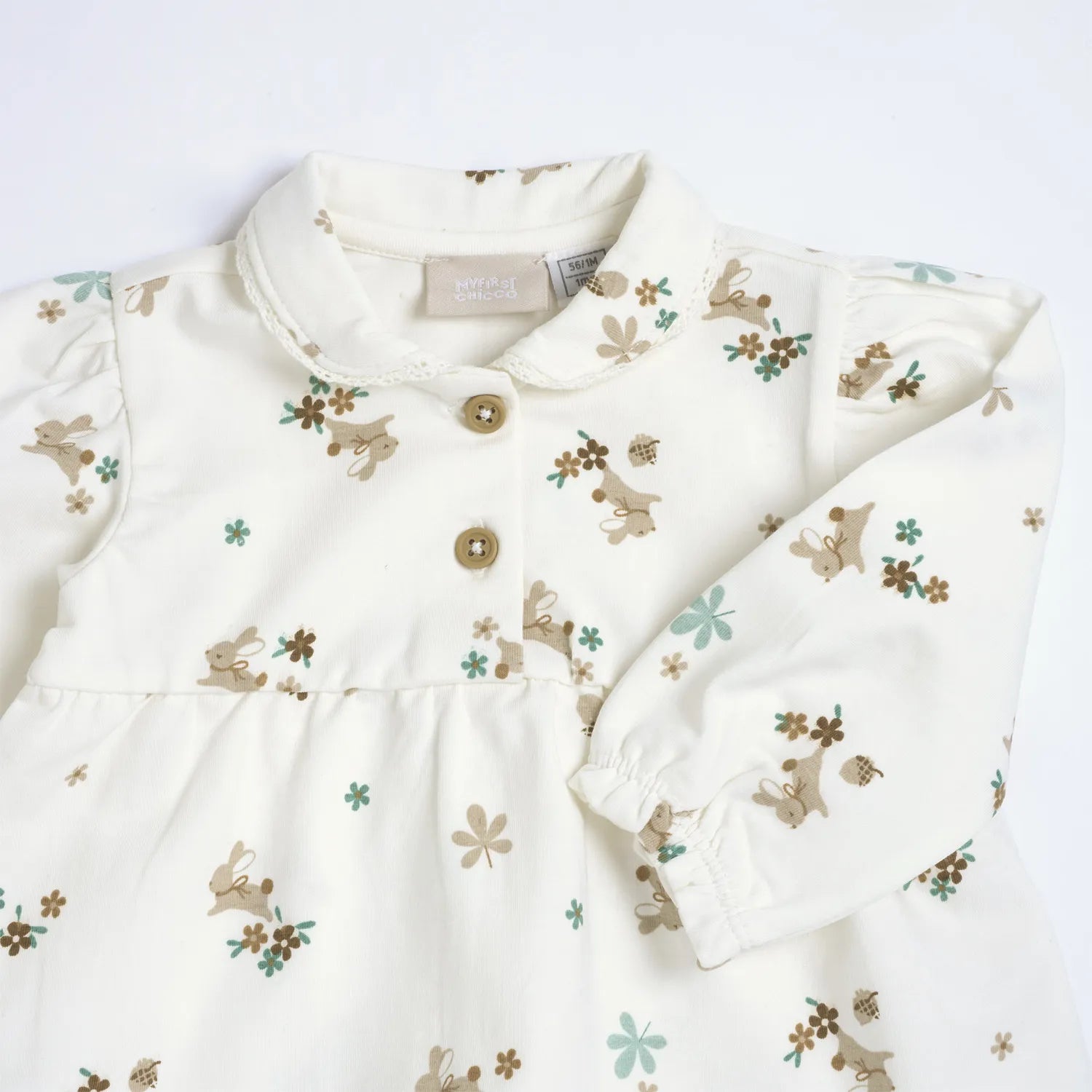 Girls White Animal Printed Knitted Top