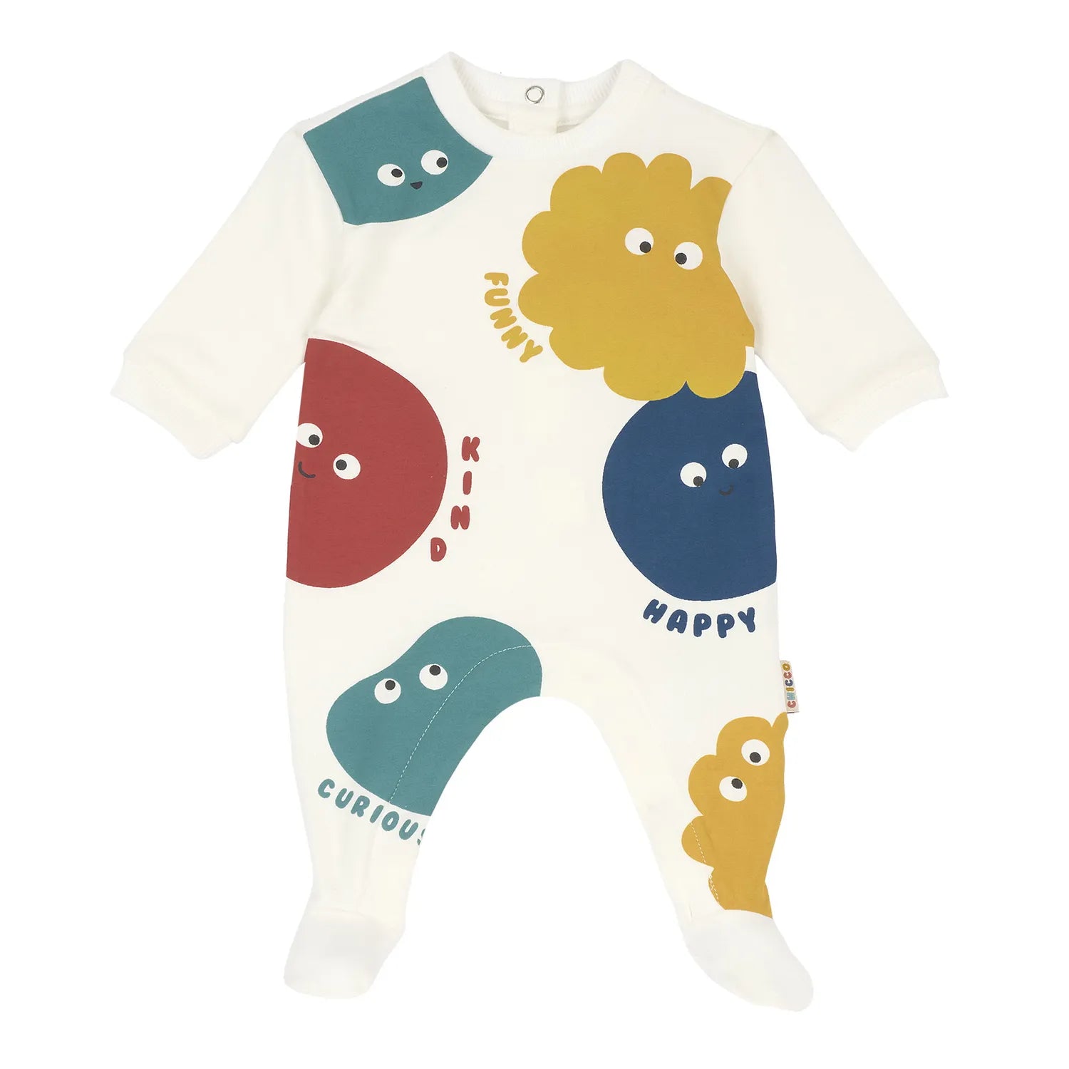 Infants Printed Fleece Leg Opening Babysuit