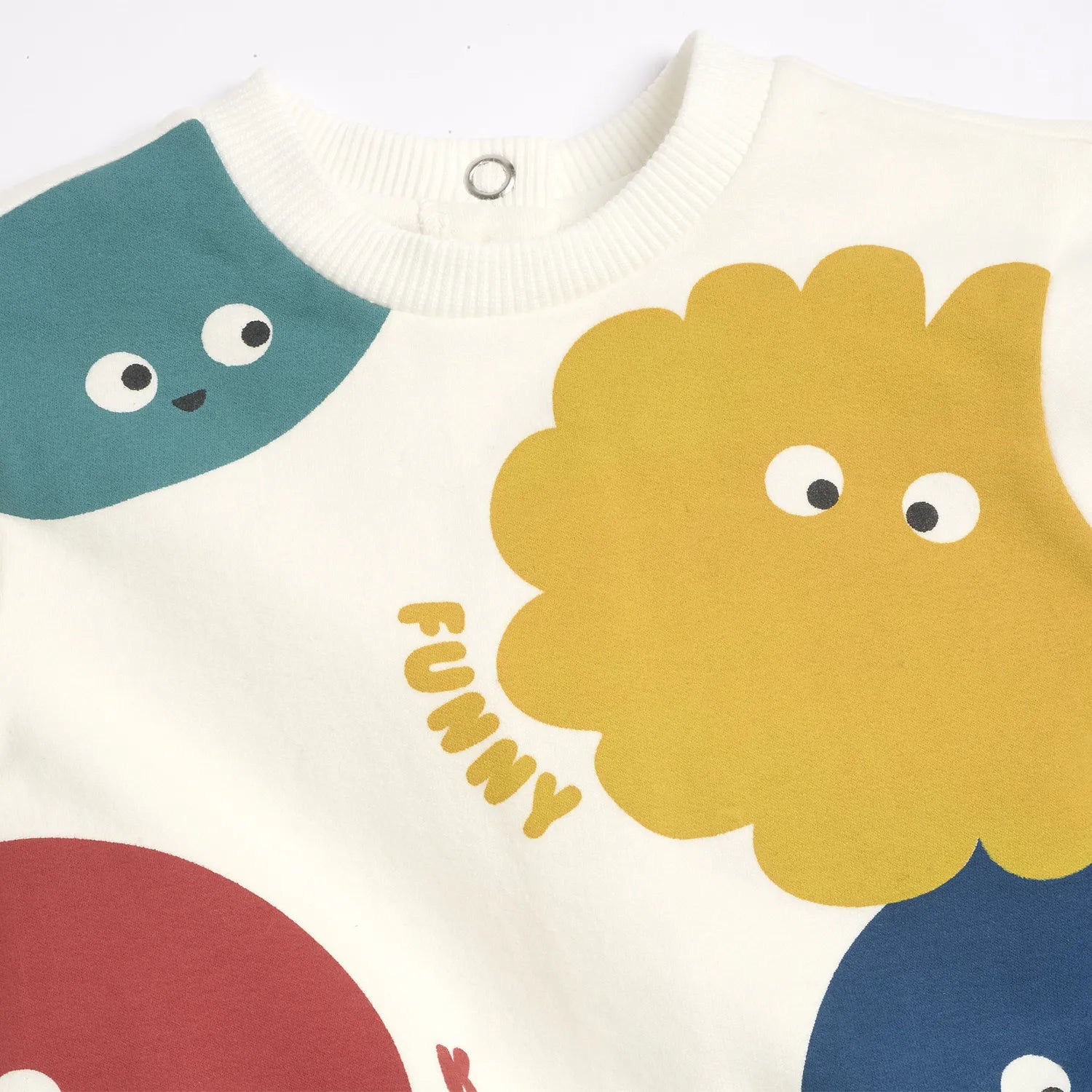Infants Printed Fleece Leg Opening Babysuit