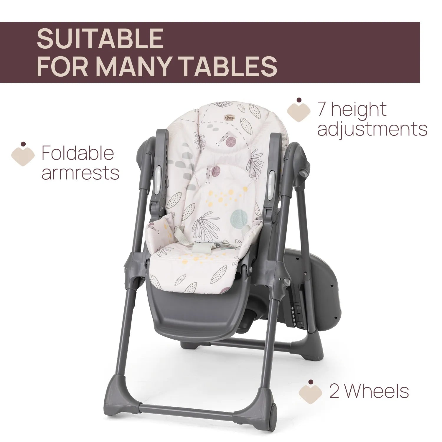 Polly Easy High Chair Woodland