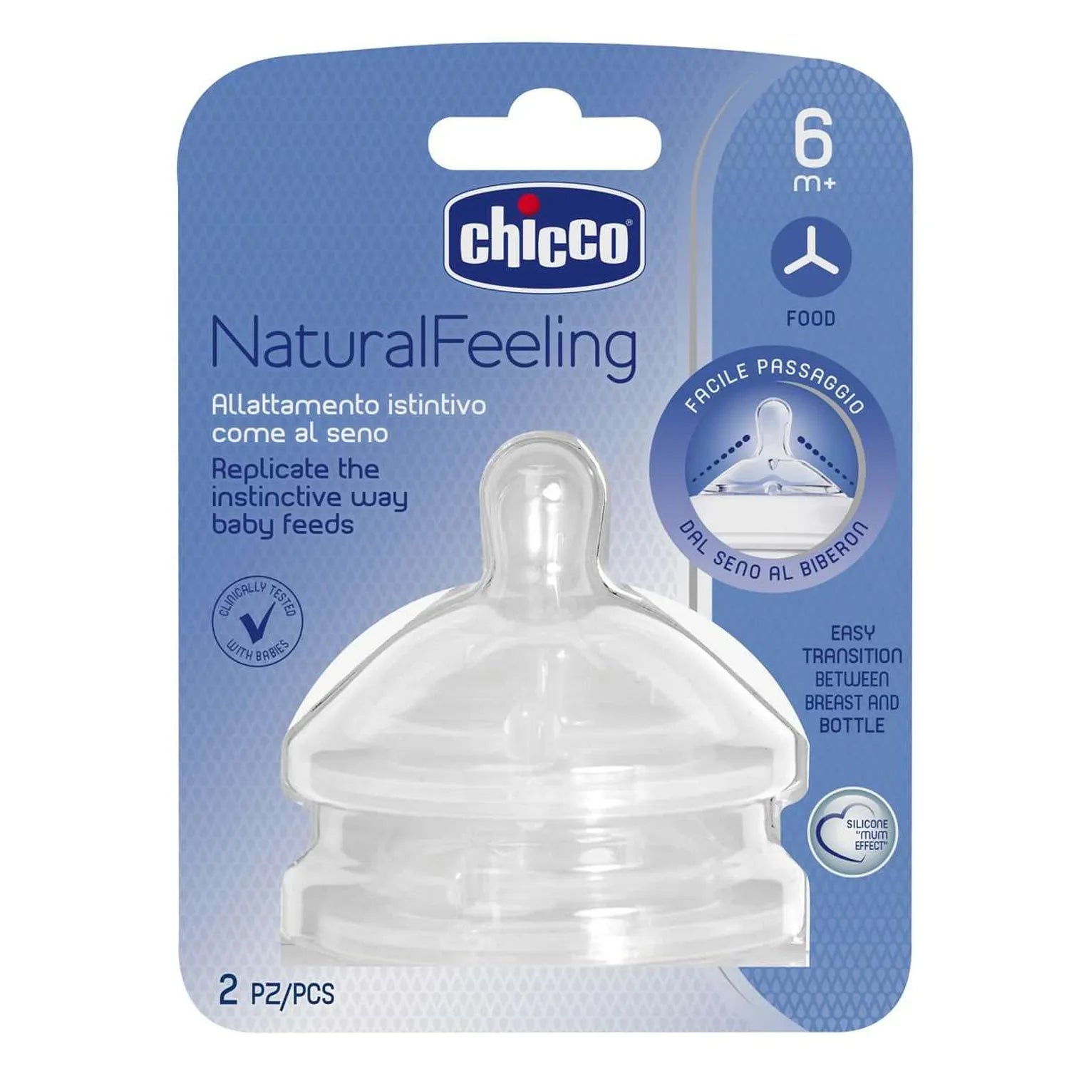 Teats Natural Feeling 6M+ Food Flow 2 Pcs