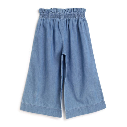 Girls Blue Printed Trouser