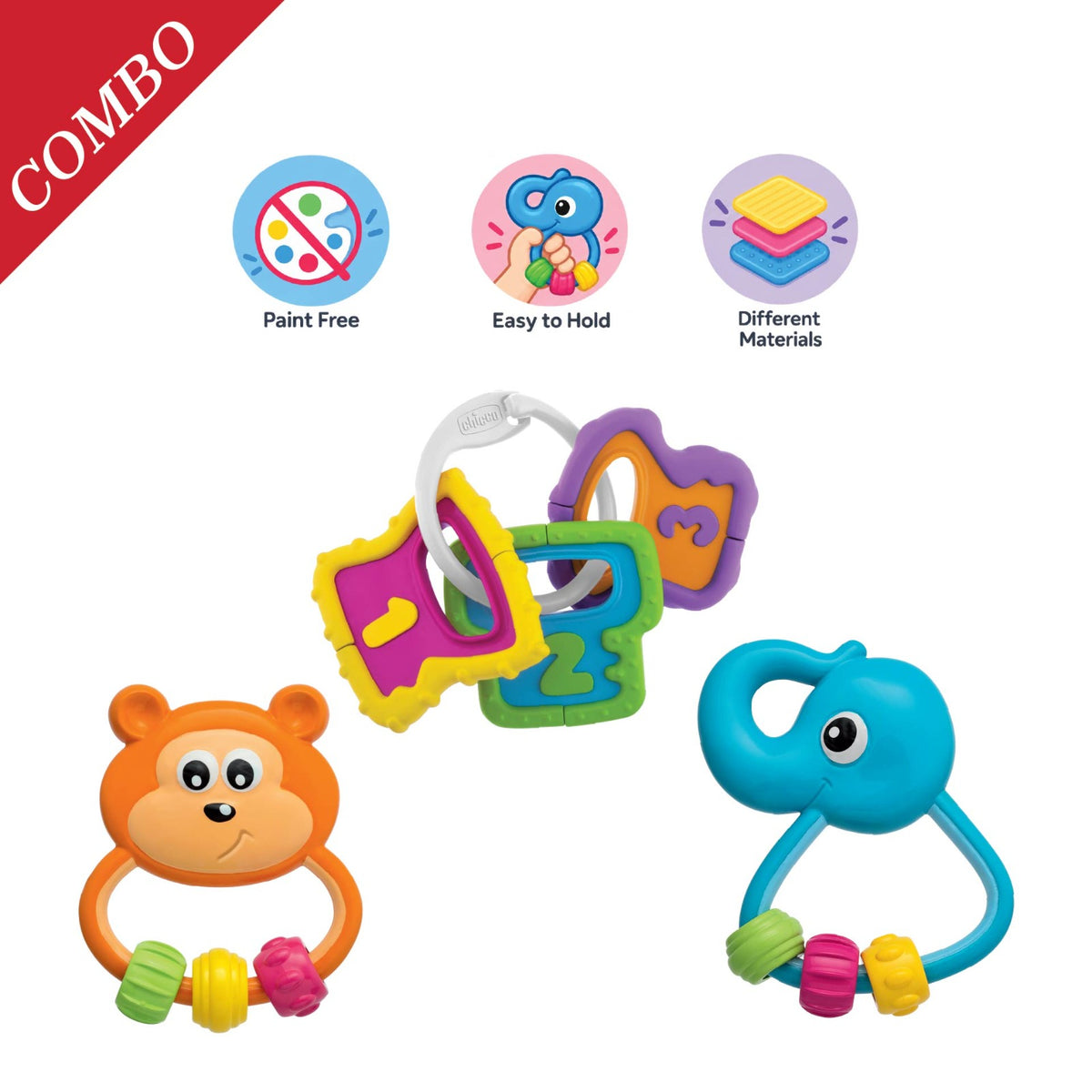 Easy Grasp Bear, Easy Grasp Elephant &amp; Easy Grasp Keys