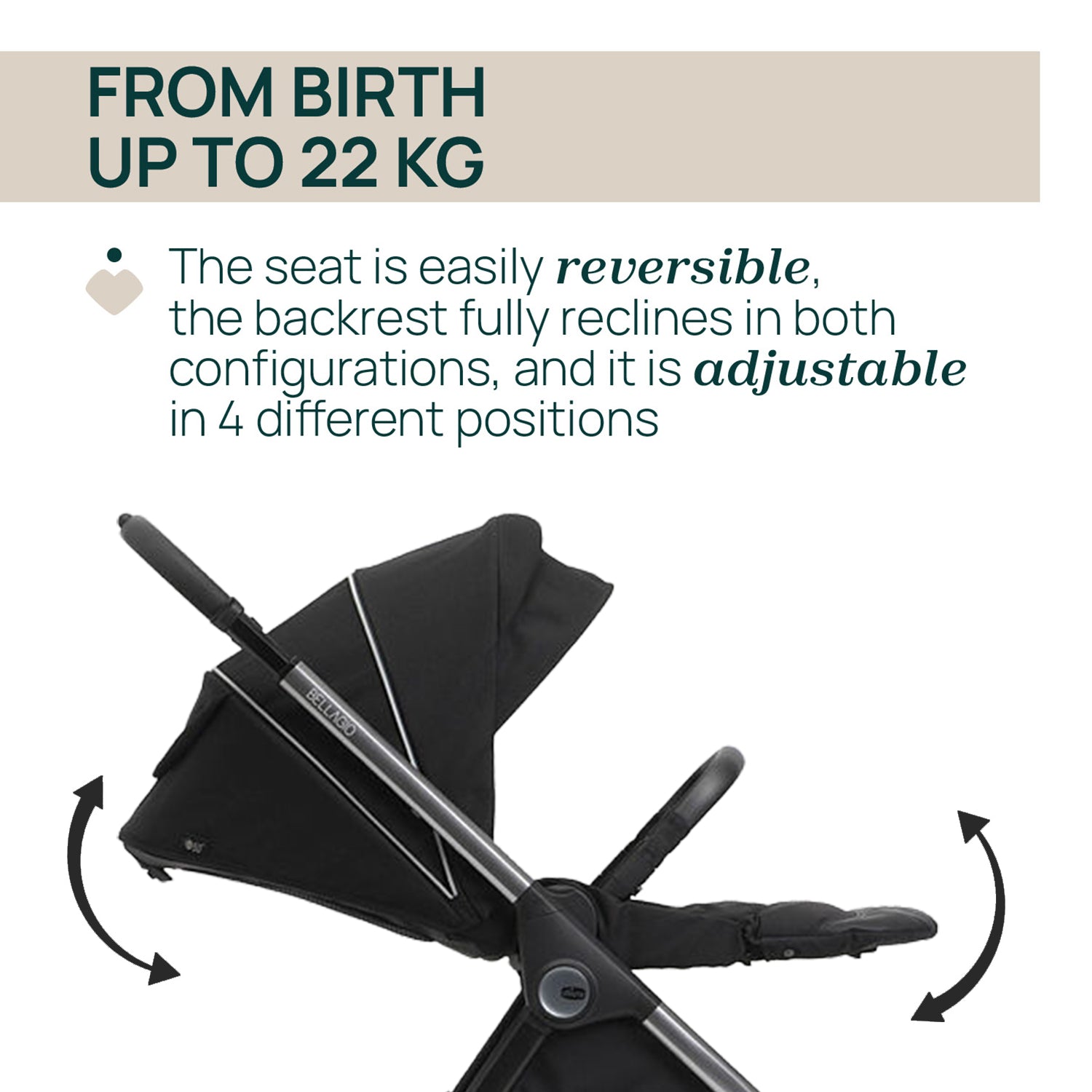 Bellagio Primo Stroller Enchanting Silver