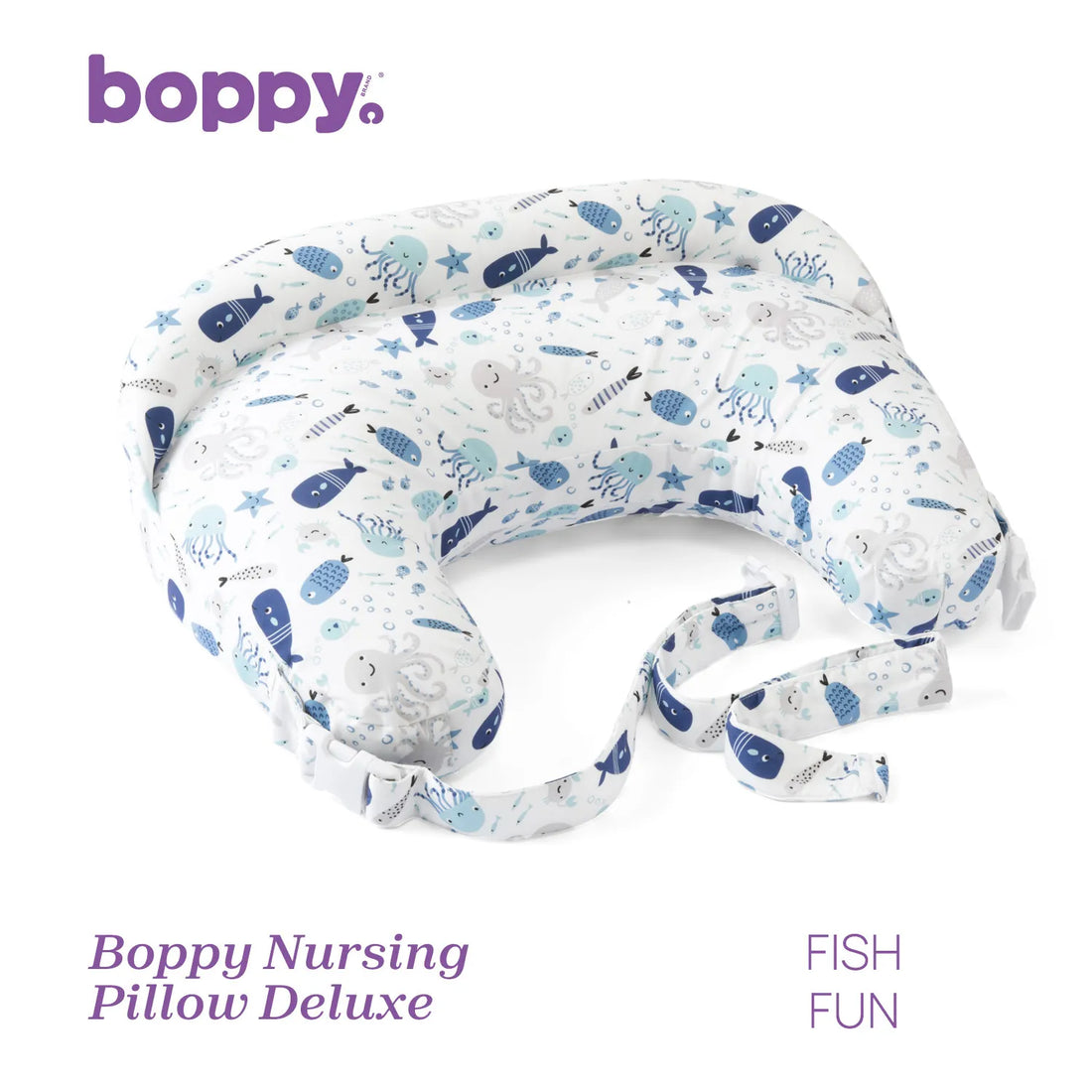 Boppy Nursing Pillow Deluxe Fish Fun