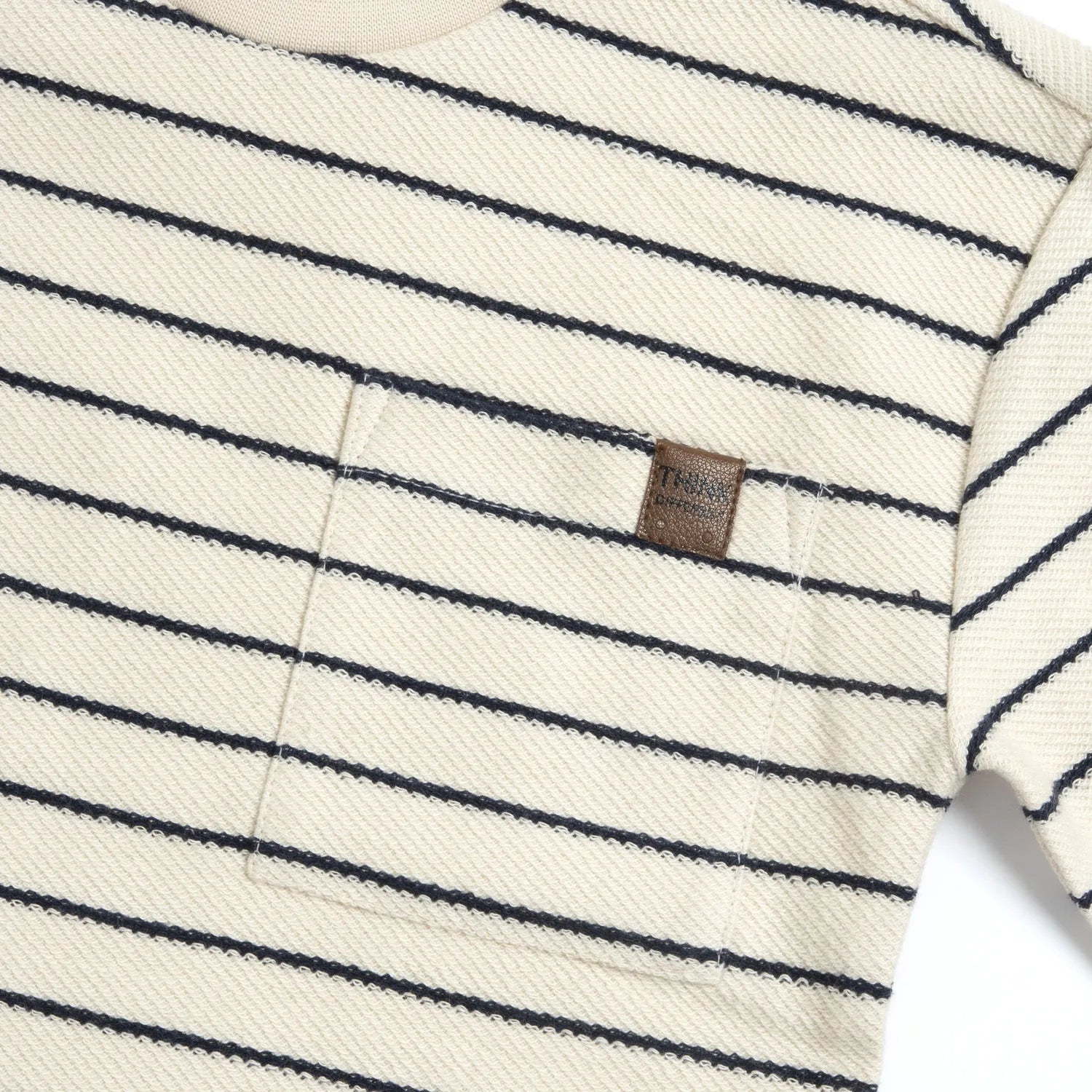 Boys Beige Striped Long Sleeve T-shirt