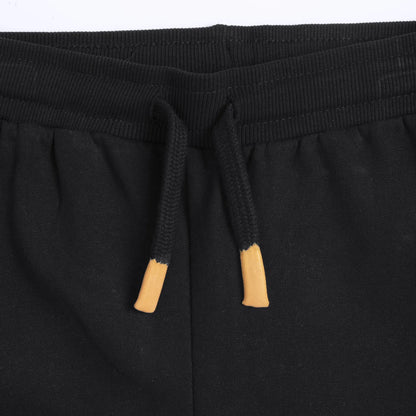 Boys Black Printed Joggers