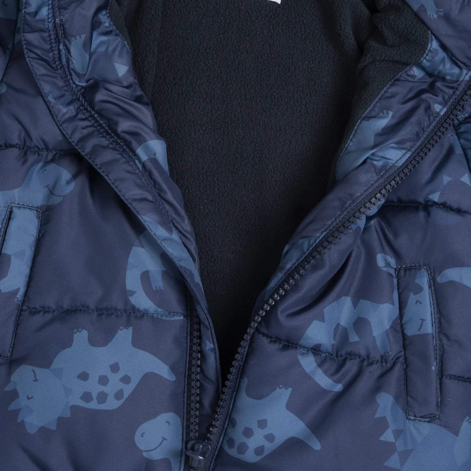 Boys Blue Printed Jacket