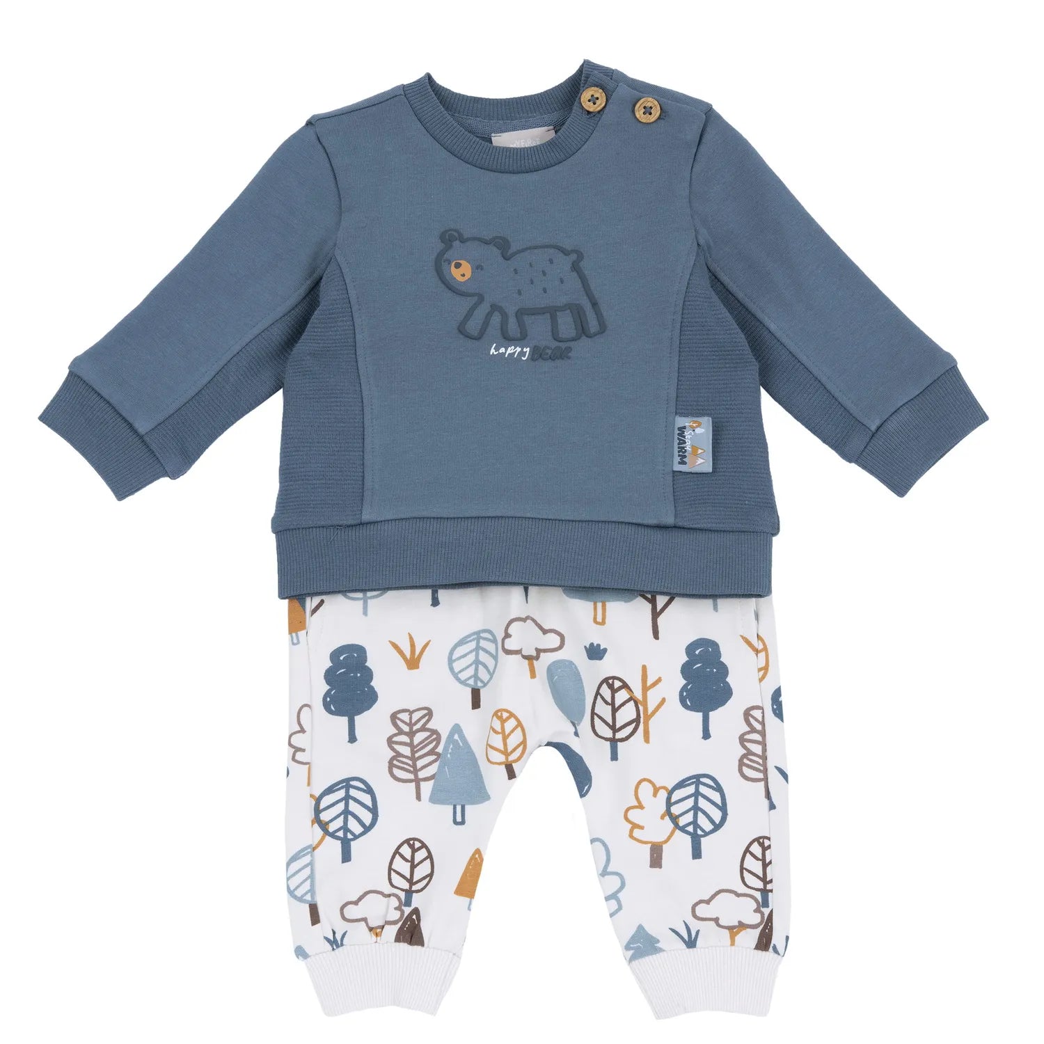 Boys Blue Printed Sweatshirt with Long Trouser