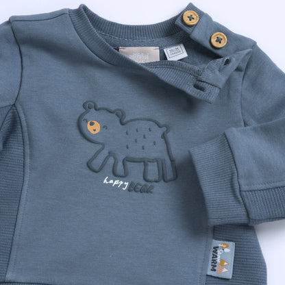 Boys Blue Printed Sweatshirt with Long Trouser