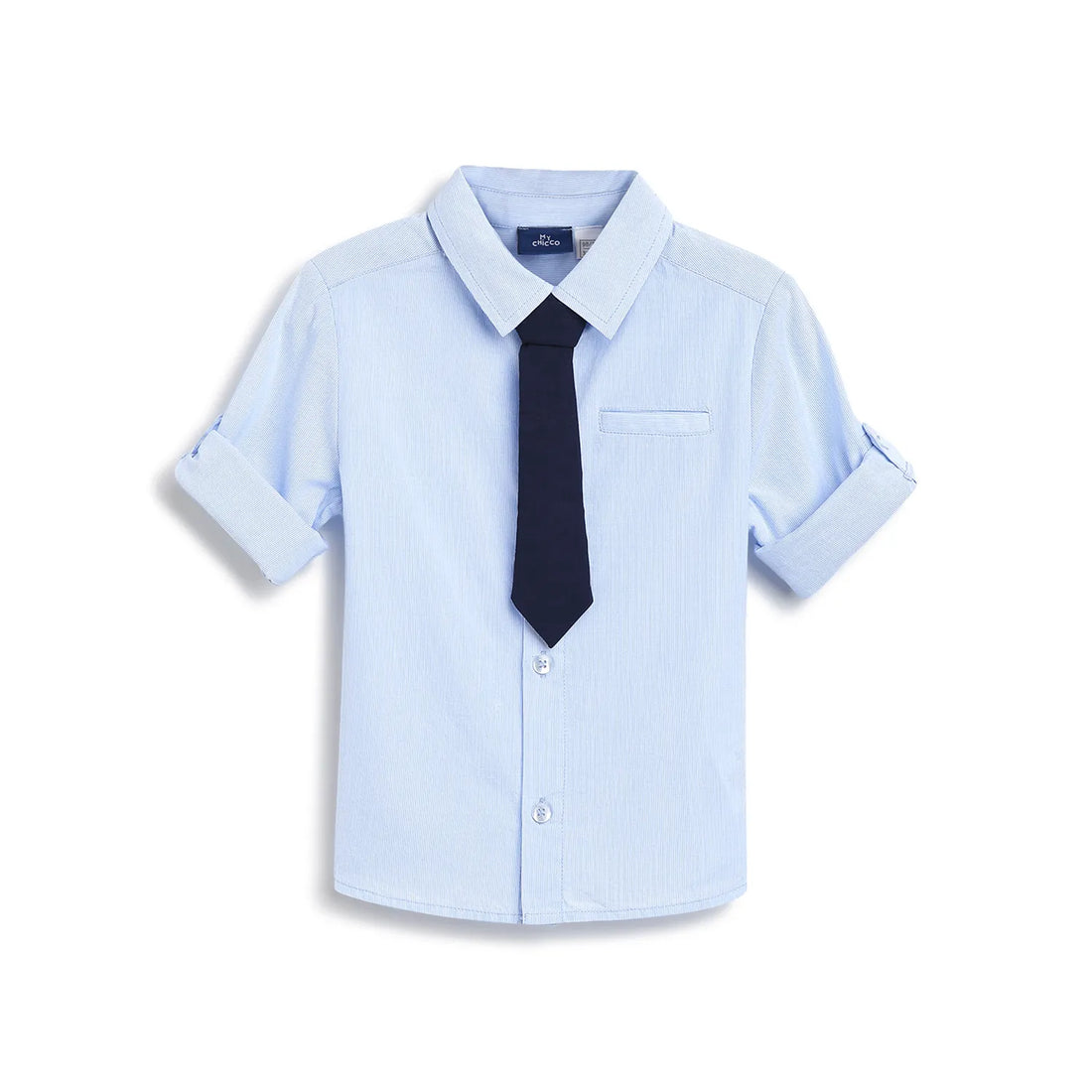 Boys Blue Solid Casual Shirt