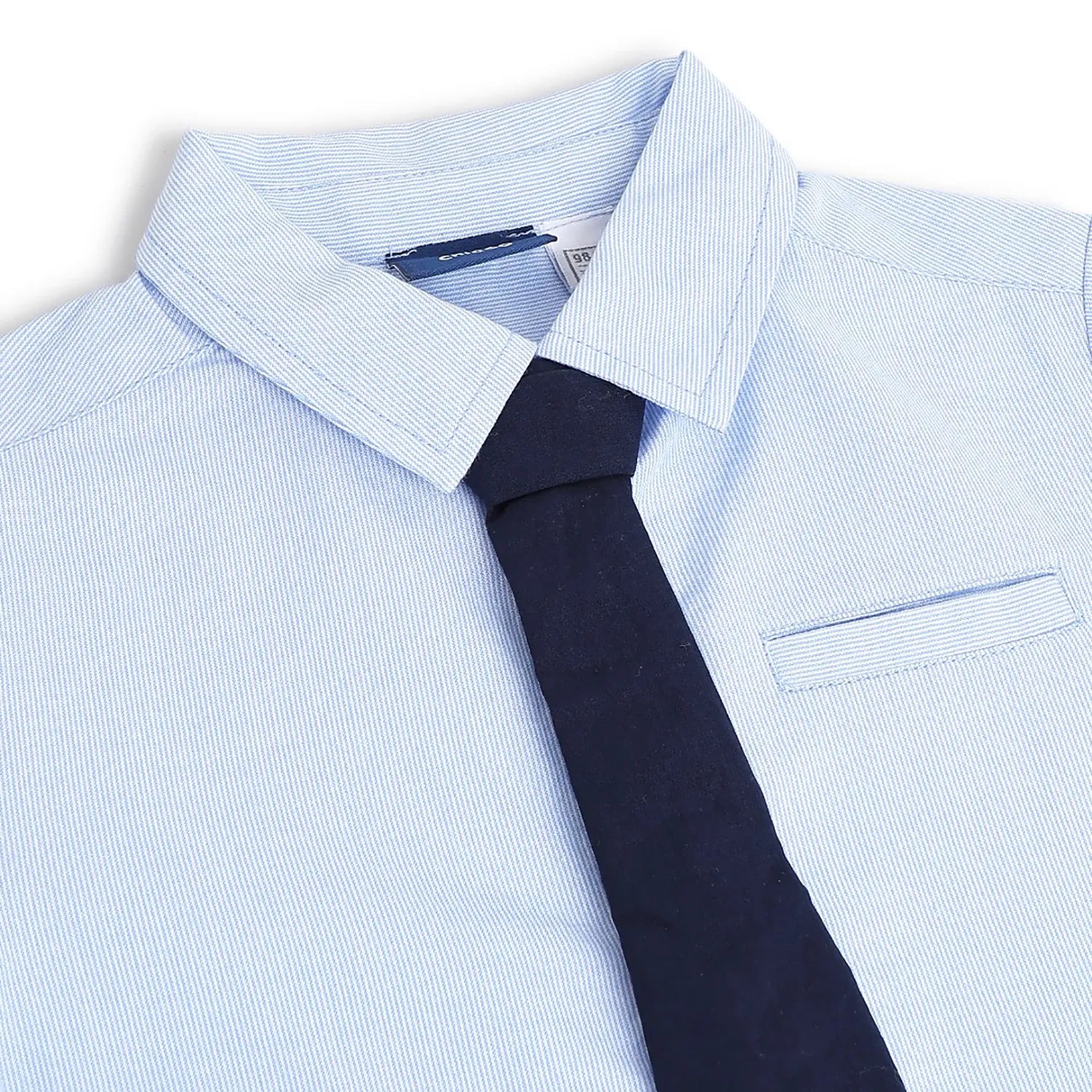 Boys Blue Solid Casual Shirt