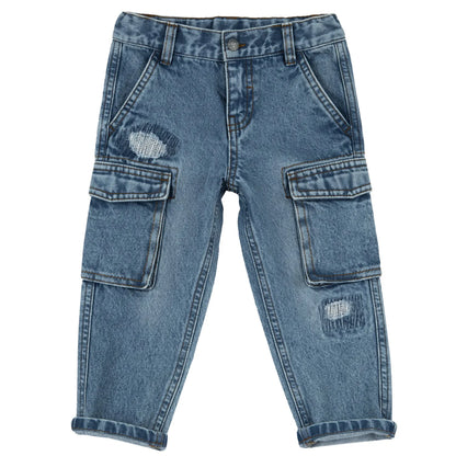 Boys Blue Woven Jeans