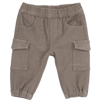 Boys Brown Self Design Joggers