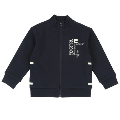Boys Dark Blue Printed Sweatshirt