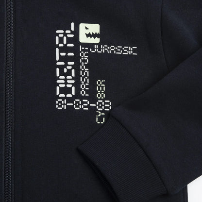 Boys Dark Blue Printed Sweatshirt