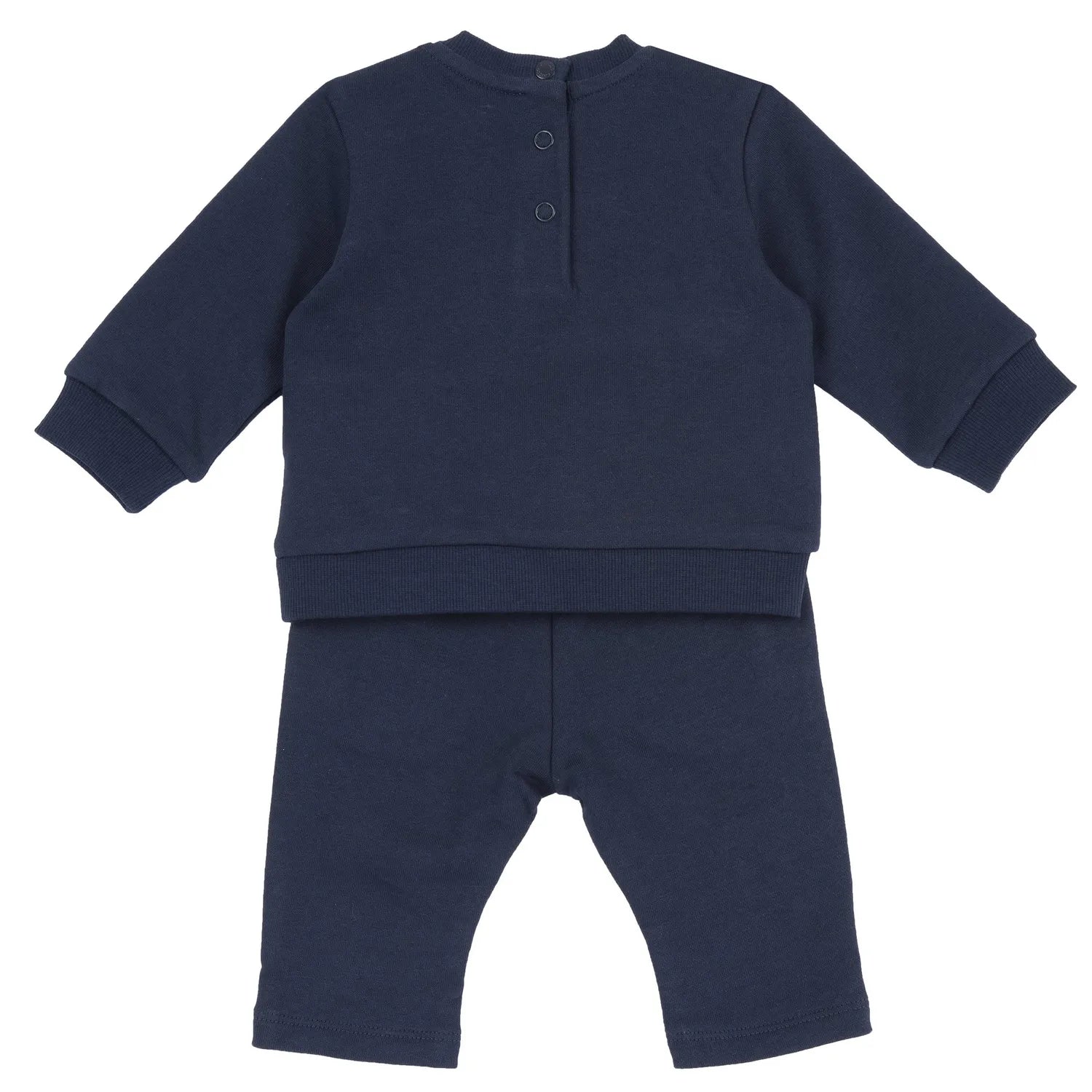 Boys Dark Blue Printed Sweatshirt with Joggers