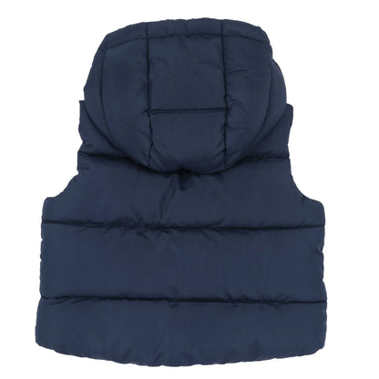 Boys Dark Blue Self Design Jacket
