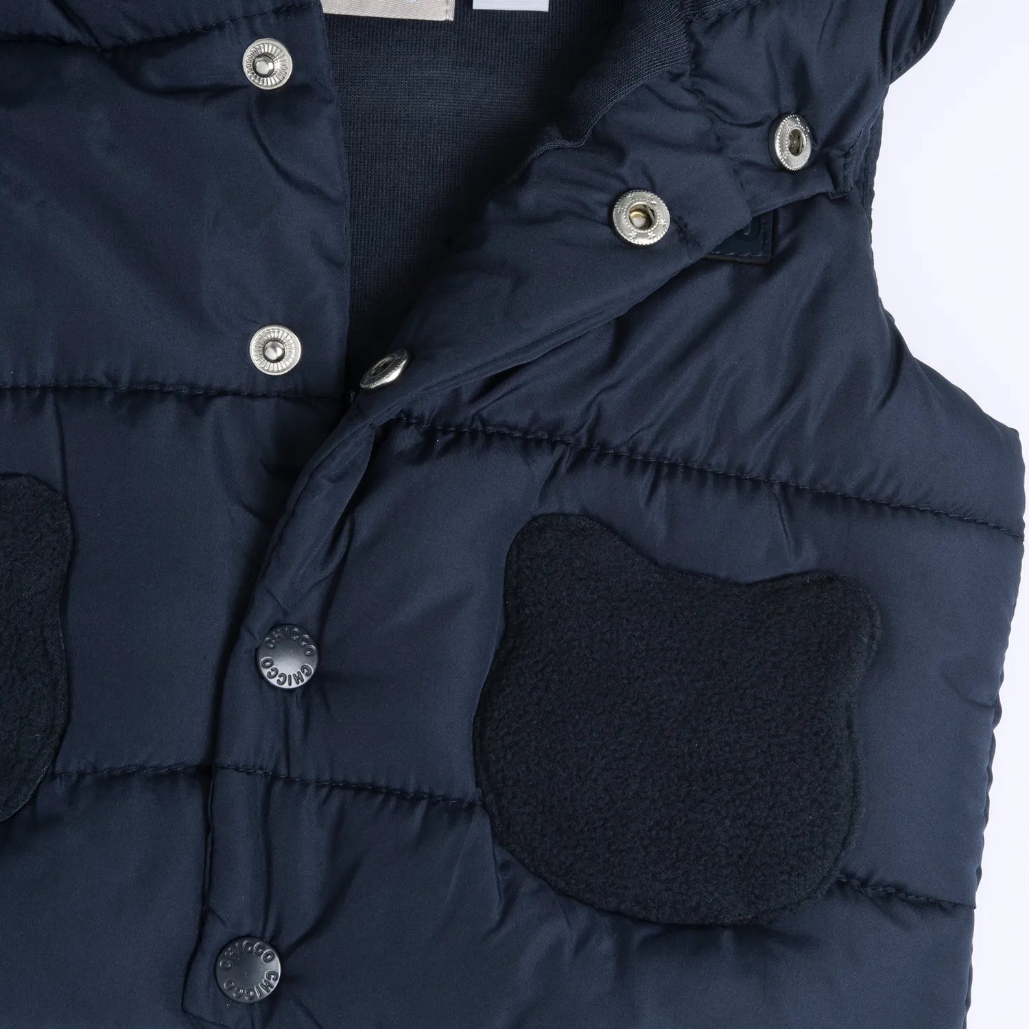 Boys Dark Blue Self Design Jacket