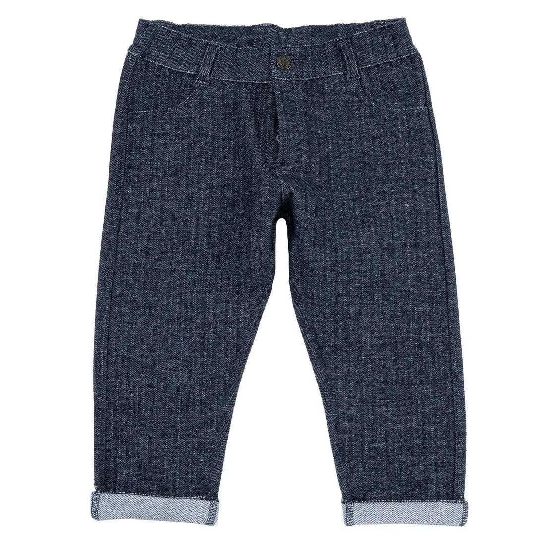 Boys Dark Blue Solid Jeans