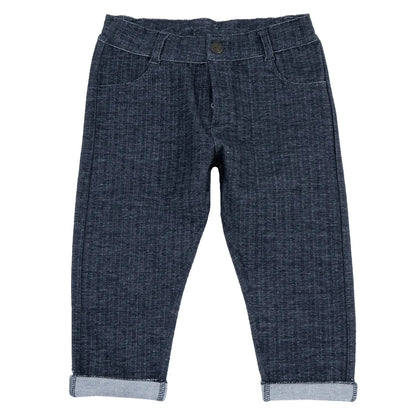Boys Dark Blue Solid Jeans