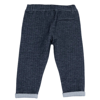 Boys Dark Blue Solid Jeans