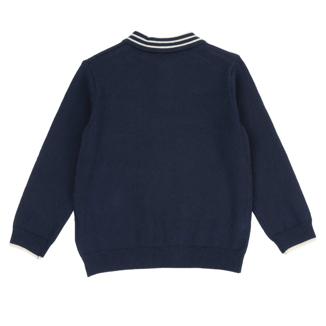 Boys Dark Blue Solid Polo T-shirt