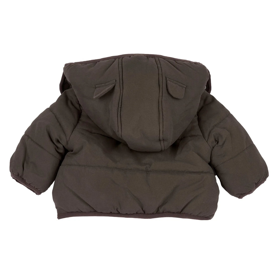 Boys Dark Brown Solid Jacket