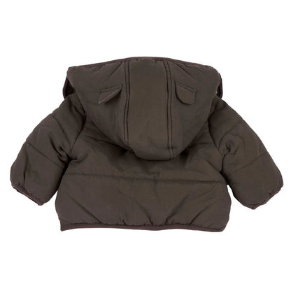 Boys Dark Brown Solid Jacket