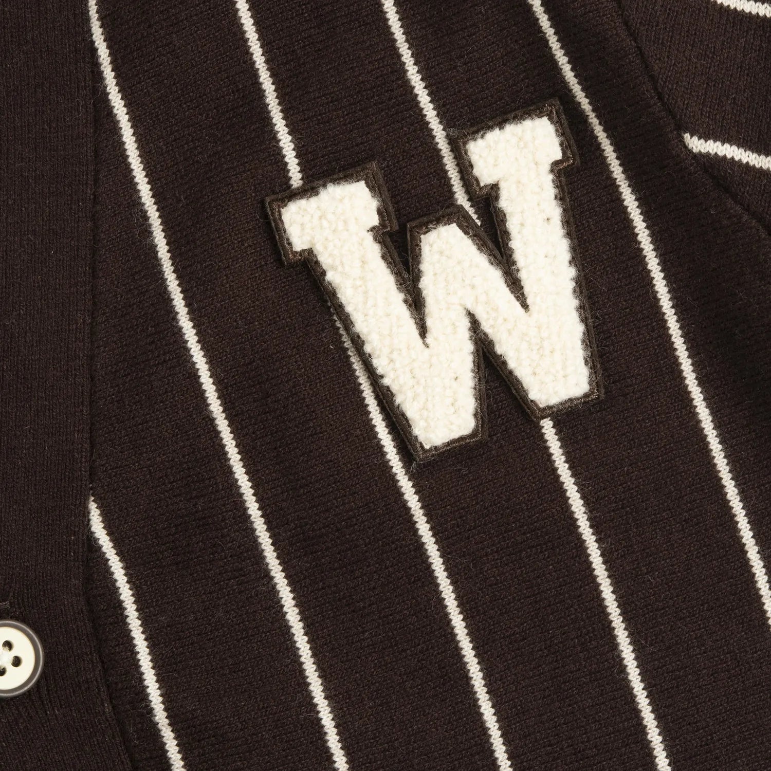 Boys Dark Brown Striped Cardigan