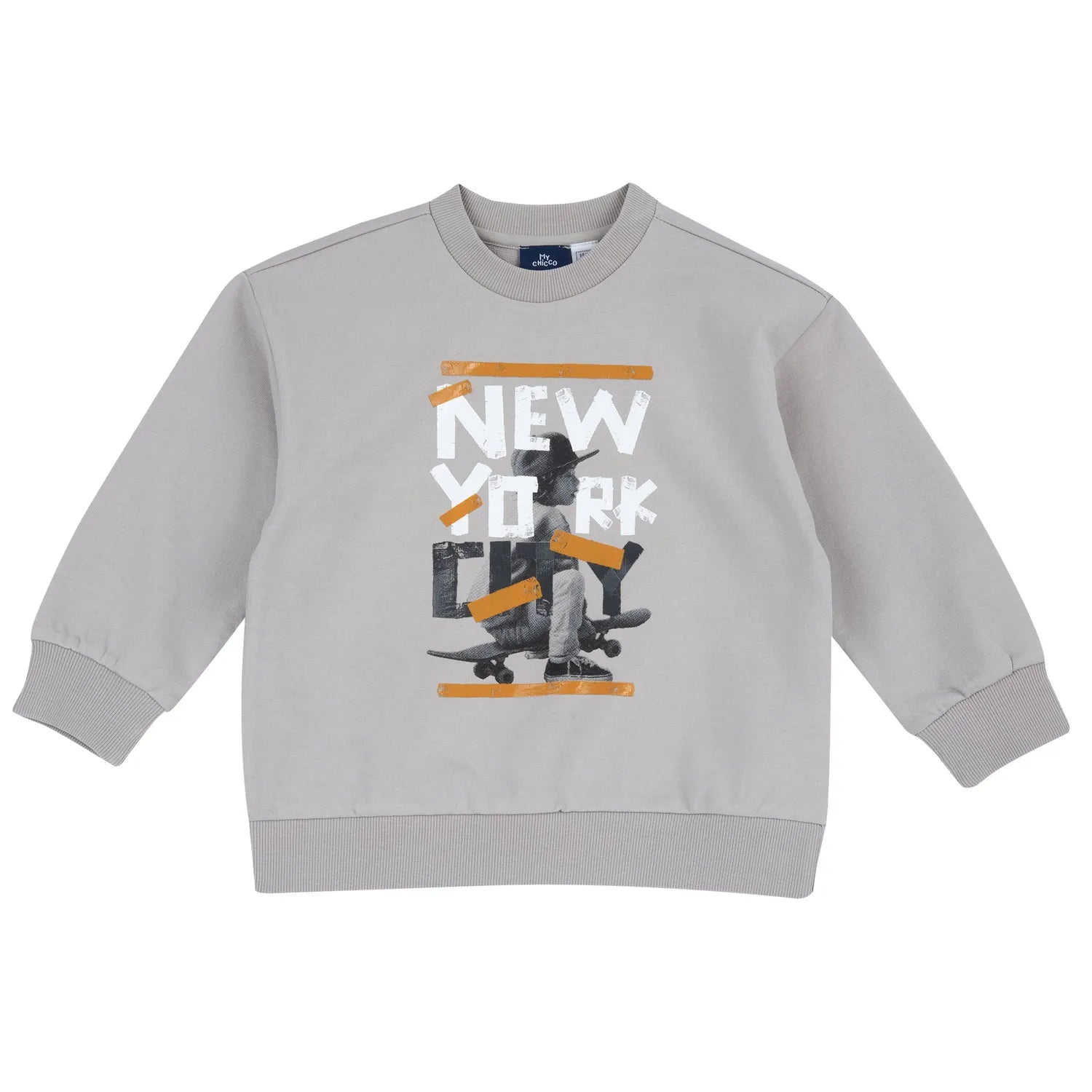 Boys Grey Graphic Printed Sweatshirt