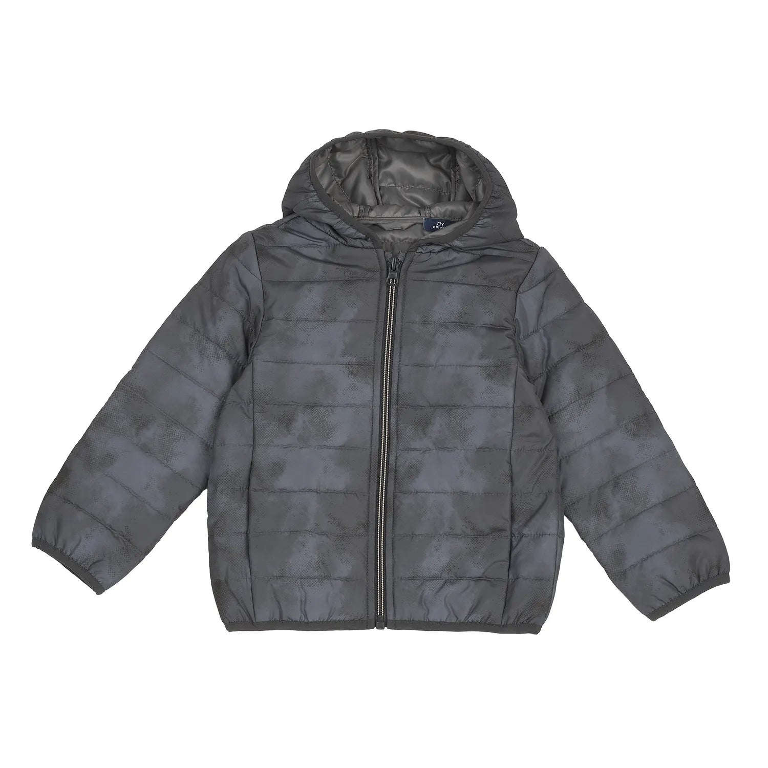 Boys Grey Printed Jacket