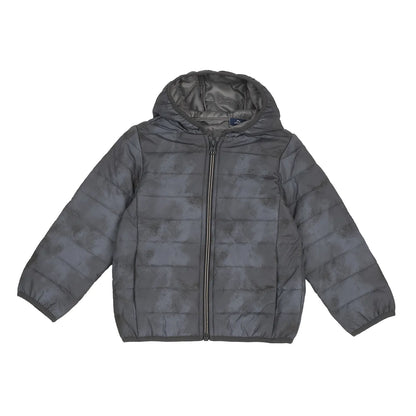 Boys Grey Printed Jacket