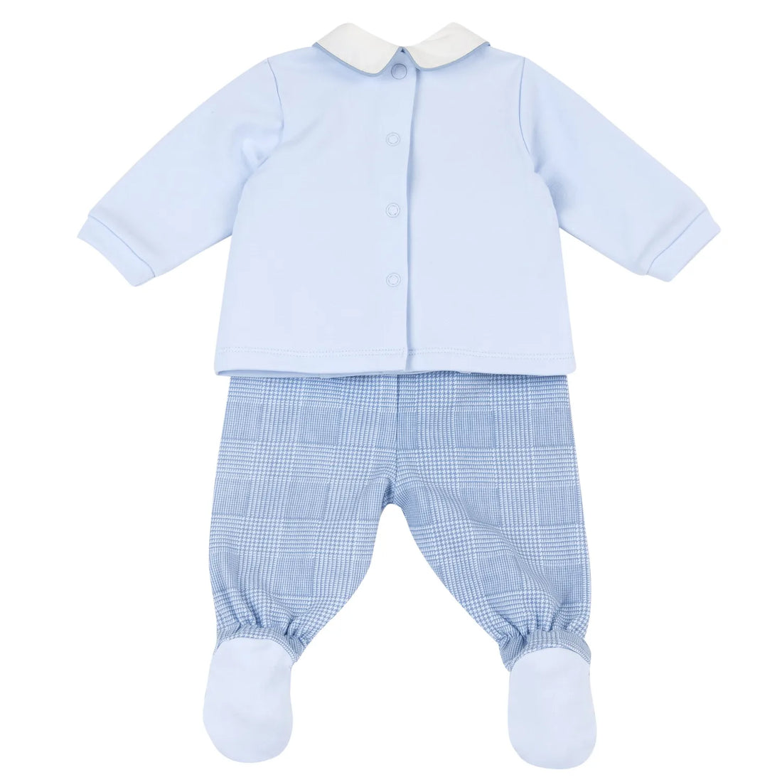 Boys Light Blue Embellished Smock with Legging