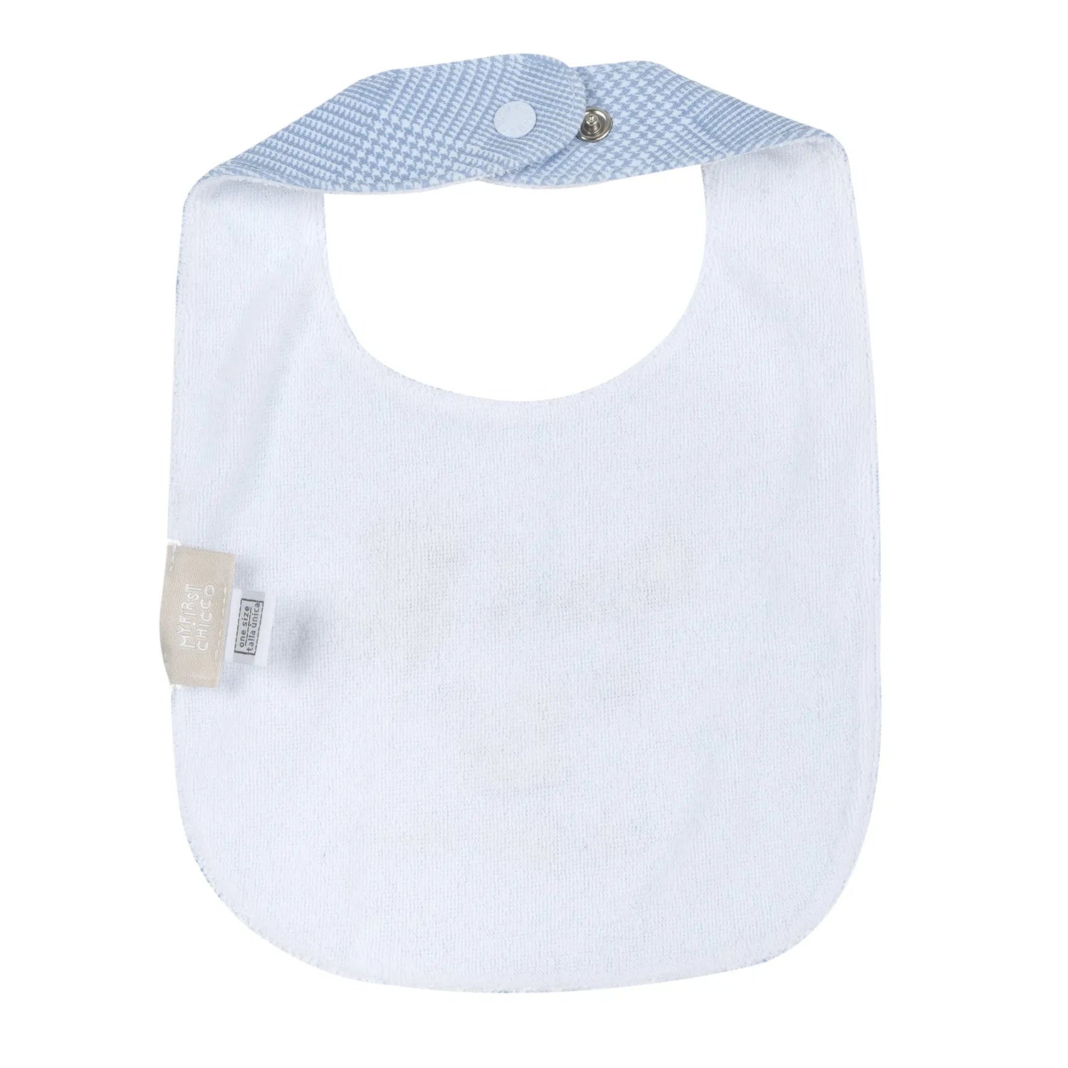Boys Light Blue Embroidered Bib