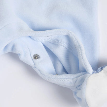 Boys Light Blue Embroidered Top with Babysuit
