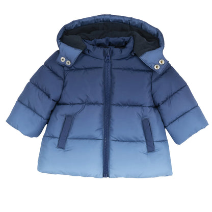 Boys Light Blue Printed Jacket
