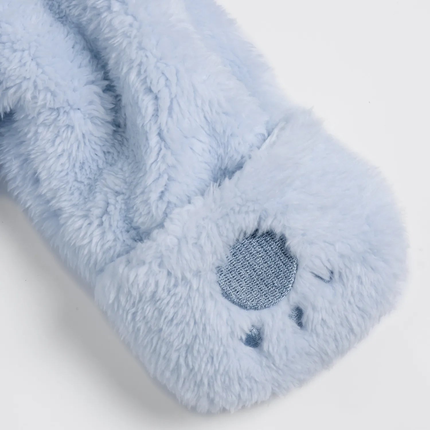Boys Light Blue Solid Knitted Front Opening Babysuit
