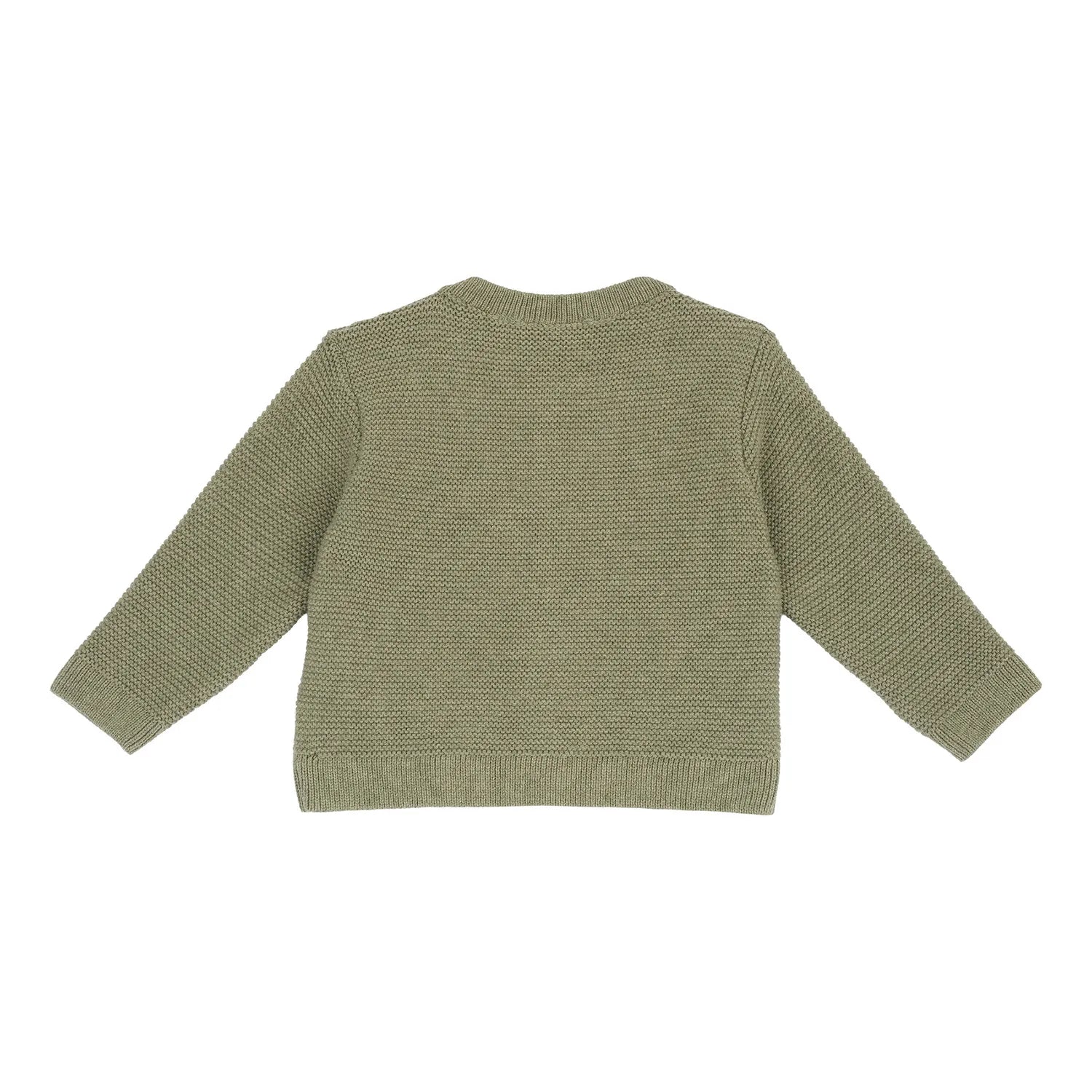 Boys Light Green Self Design Cardigan
