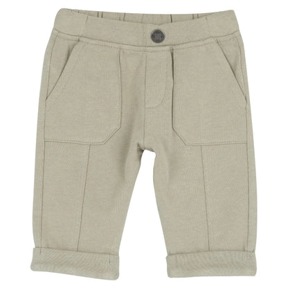 Boys Light Green Self Design Trouser