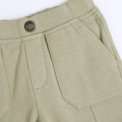 Boys Light Green Self Design Trouser