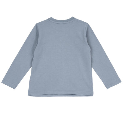 Boys Light Grey Printed Long Sleeve T-shirt