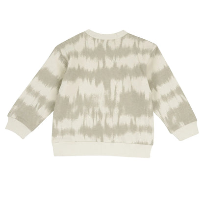 Boys Light Natural Printed Fleece Sweatshirt