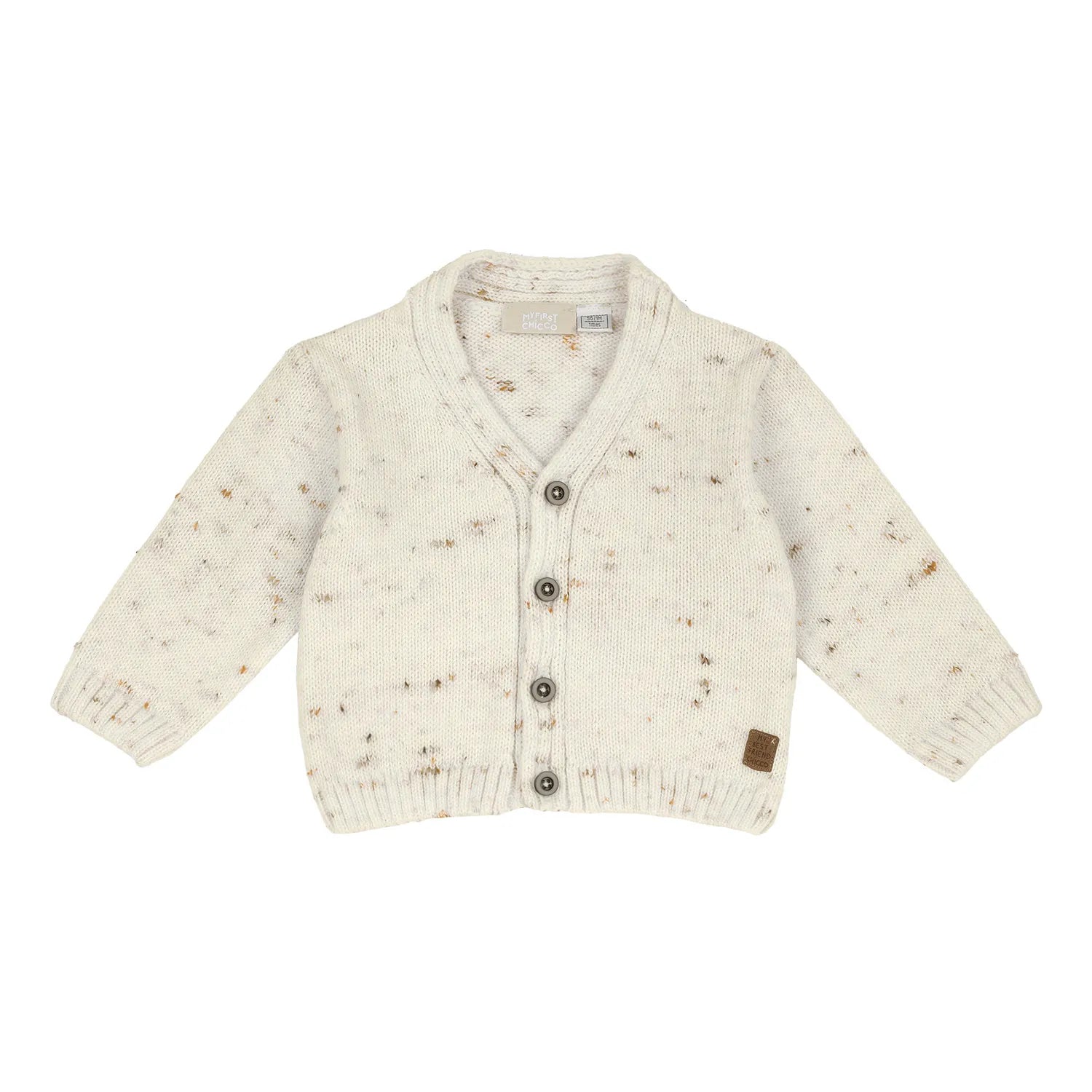 Boys Light Natural Self Design Cardigan