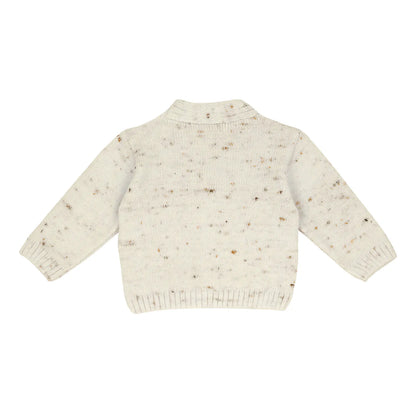 Boys Light Natural Self Design Cardigan