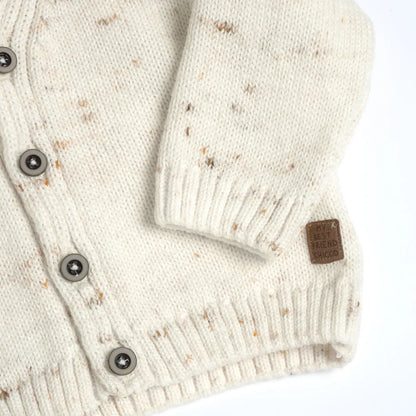 Boys Light Natural Self Design Cardigan