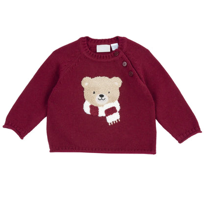 Boys Maroon Embellished Pullover
