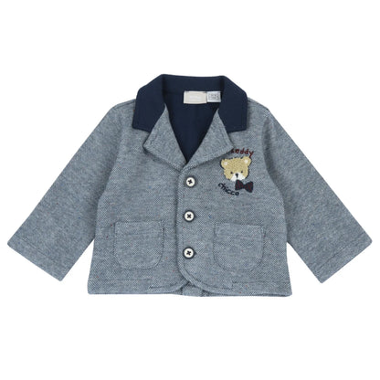 Boys Medium Blue Knitted Coat