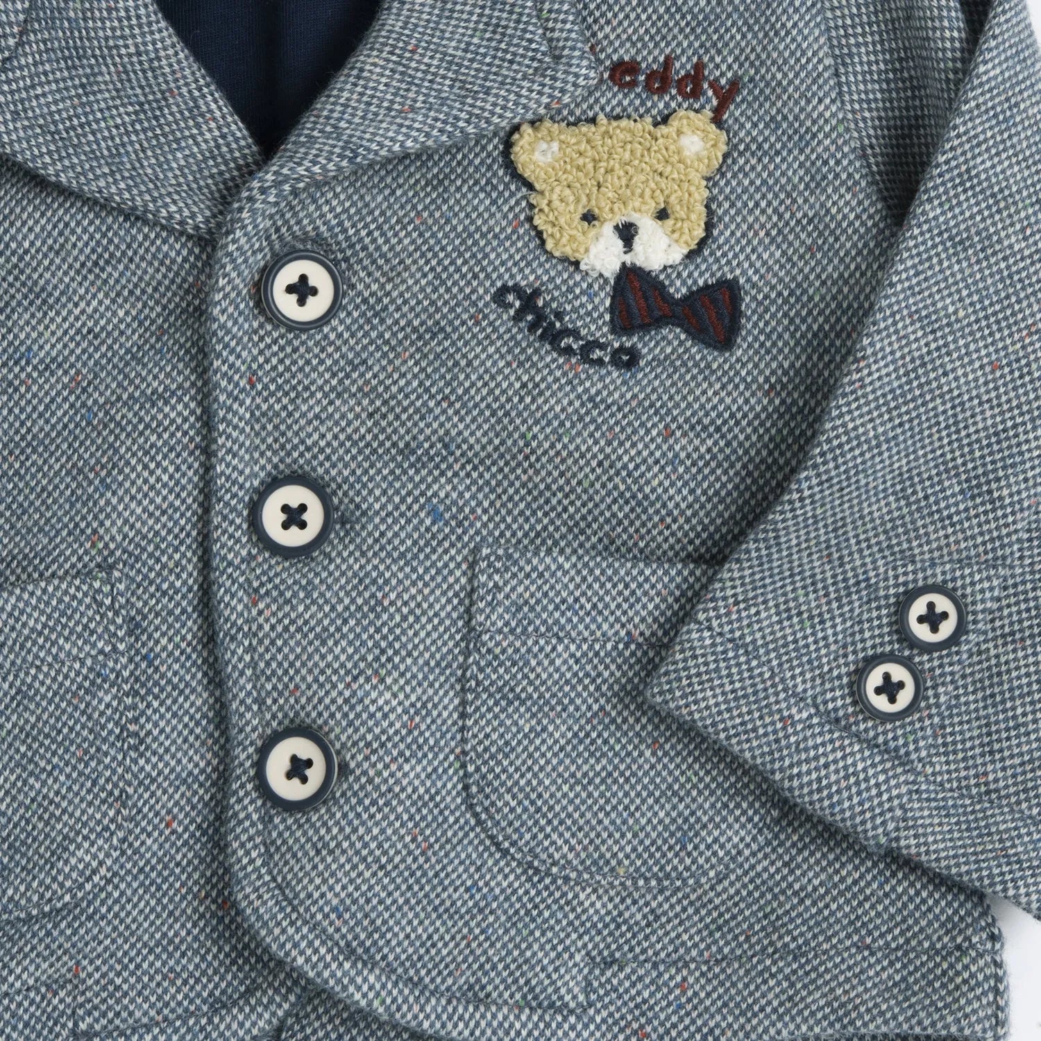 Boys Medium Blue Knitted Coat